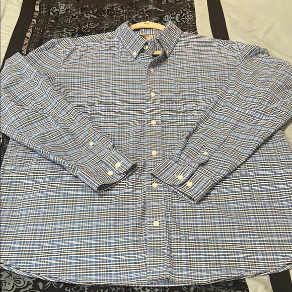 L.L. Bean Other - L.L. Bean Men's Blue and White Plaid Shirt, very nice. Size large